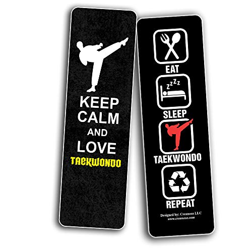 Taekwondo Cards (30-Pack)-Awesome Bookmarks for Men, Women, Boys, Girls, Teens Ã¢â‚¬â€œ Six Bulk Assorted Bookmarks Designs Ã¢â‚¬â€œ Book Reading Rewards Ã¢â‚¬â€œ Awesome Page Binder Pack
