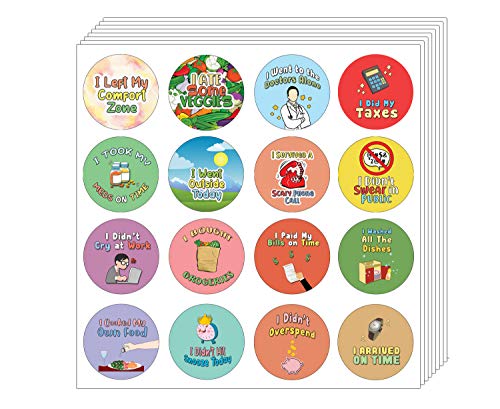 Creanoso Cute Adulting Stickers (10-Sheet) - Assorted Designs for Children - Classroom Reward Incentives for Students - Stocking Stuffers Party Favors & Giveaways for Teens & Adults