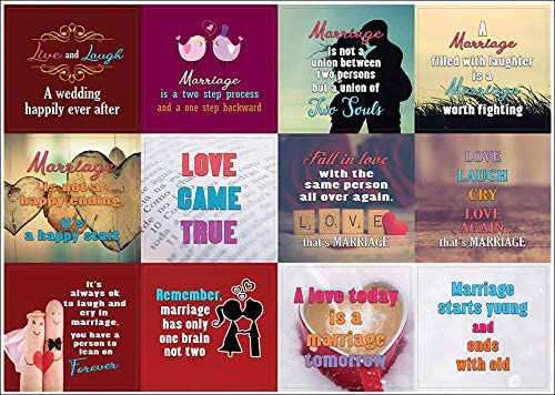 Creanoso Inspiring Words Marriage Quote Stickers (10-Sheet) Ã¢â‚¬â€œ Premium Bridal Gift Set for Couples