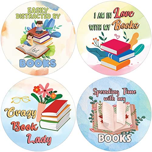 Creanoso Cute Book Enthusiasts stickers (20 Sets X 16 Designs) â€“ Sticker Card Giveaways for Kids â€“ Awesome Stocking Stuffers Gifts for Boys & Girls â€“ Classroom Home Rewards Enticements