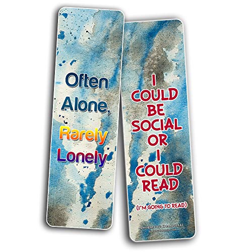 Creanoso Introvert Bookmark Cards (60-Pack) ÃƒÂ¢Ã¢â€šÂ¬Ã¢â‚¬Å“ Inspiring Inspirational Bookmarker Cards Set - Premium Stocking Stuffers Gifts for Bookworms, Book Lovers, Bibliophiles ÃƒÂ¢Ã¢â€šÂ¬Ã¢â‚¬Å“ Great Stocking Stuffers Gifts