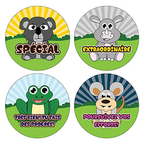 Kids French Reward Stickers Variety Pack (15-Sheet)