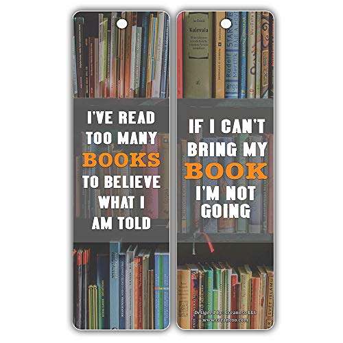 Creanoso Humorous Sayings Bookish Bookmarks for Men & Women (30-Pack) Ã¢â‚¬â€œÃ¢â‚¬â€œ Stocking Stuffers Gift for Bibliophiles, Book Worms, Book Lovers Ã¢â‚¬â€œ Party Supplies Ã¢â‚¬â€œ Book Clubs Reading