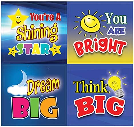 Creanoso Colorful Inspirational and Motivational Quotes Stickers (10-Sheet) â€“ Total 120 pcs (10 X 12pcs) Individual Small Size 2.1 x 2. Inches
