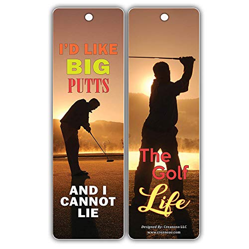 Golf Bookmark Cards (30-Pack) Ã¢â‚¬â€œ Stocking Stuffers Goft Gifts for Golfers, Adult Men & Women Ã¢â‚¬â€œ Golf Tournament Supplies Ã¢â‚¬â€œ Book Clubs Reading