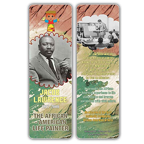Creanoso Famous Historical Americans Artists Facts Bookmarks (30-Pack) Ã¢â‚¬â€œ Learning Facts Rewards Cards Ã¢â‚¬â€œ Awesome Stocking Stuffers Gift Bookmarks for Students, Boys, Girls, Teens, Young Painters