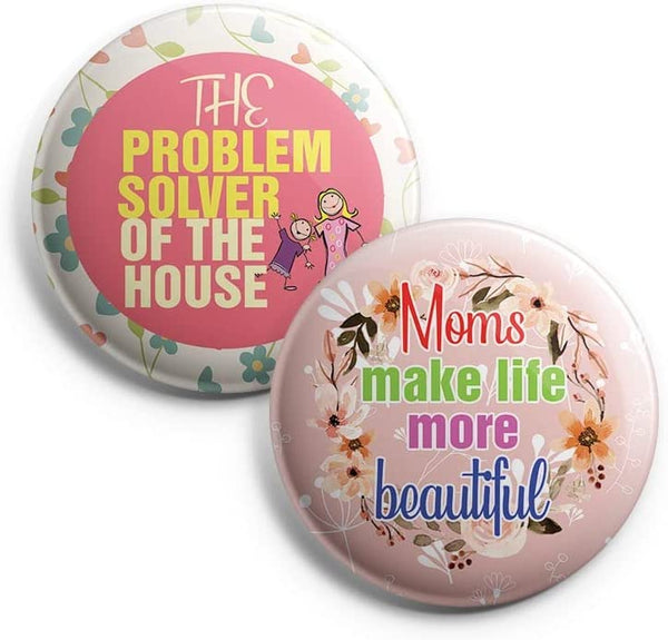I Am A Caring Mother Pinback Buttons (1-Set X 10 Buttons)