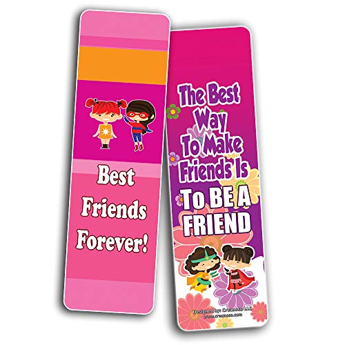 Superhero Friendship Cards Bookmarks for Kids (30-Pack) Ã¢â‚¬â€œ Assorted Book Reading Bookmarks Ã¢â‚¬â€œ Stocking Stuffers Friendship Gifts for Children Students Bestfriends - Party Favors