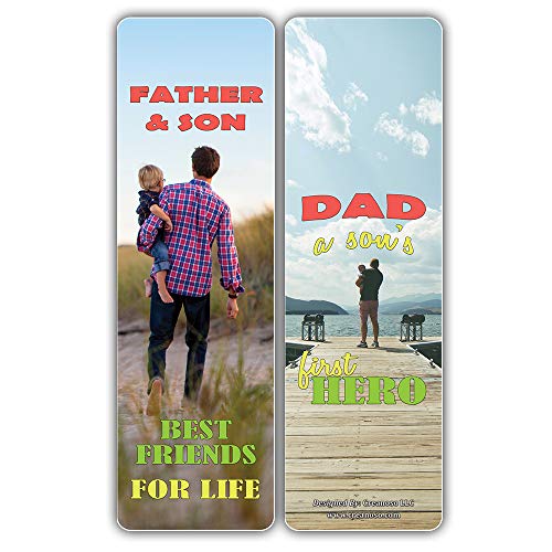 Dad Gifts - Father and Son Quotes Bookmarks (60-Pack) ÃƒÂ¢Ã¢â€šÂ¬Ã¢â‚¬Å“ Premium Gift Bookmarks Gift Ideas for Father and Son ÃƒÂ¢Ã¢â€šÂ¬Ã¢â‚¬Å“ Unique Father Gifts