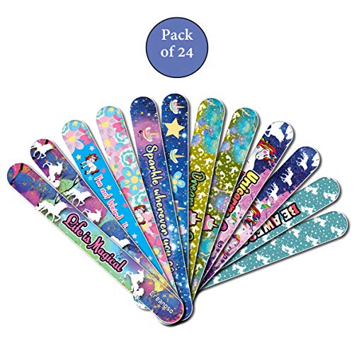 Creanoso Unicorn Emery Board (24-Pack) - Handy Nail Accessories - For Manicure Pedicure - Keep Your Fingernails and Toenails in Tip-top Shape - Great Stocking Stuffers ÃƒÆ’Ã‚Â¢ÃƒÂ¢Ã¢â‚¬Å¡Ã‚Â¬ÃƒÂ¢Ã¢â€šÂ¬Ã…â€œ Beauty Need Essentials