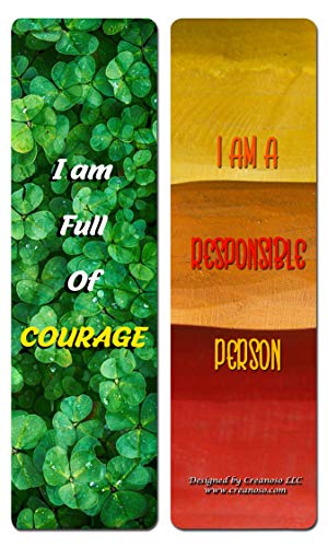 Creanoso Positive Encouragement Bookmarks - Positive Affirmations (30-Pack) - Classroom Reward Incentives for Students and Children - Stocking Stuffers Party Favors & Giveaways for Teens & Adults