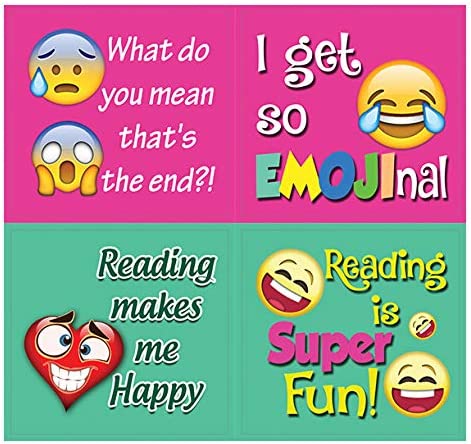 Creanoso Emoji Stickers for Bookworm (10-Sheet) Ã¢â‚¬â€œ Total 120 pcs (10 X 12pcs) Individual Small Size 2.1 x 2. Inches , Waterproof, Unique Personalized Themes Designs, Any Flat Surface DIY Decoration Art Decal for Boys & Girls, Children, Teens