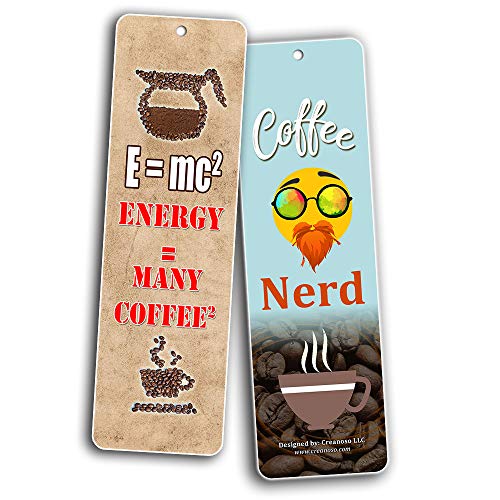Creanoso Awesome Bookmark Coffee Lover Series III Bookmarkers for Men, Women (30-Pack) Ã¢â‚¬â€œ Premium Gift Set Ã¢â‚¬â€œ Stocking Stuffers Gift for Coffee Lovers