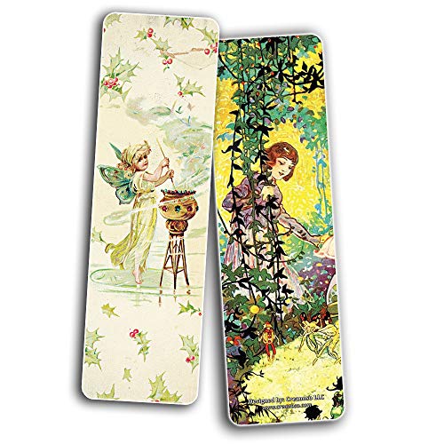 Creanoso Fairies Bookmarks (30-Pack) - Unique Art Impressions Book Binder - Stocking Stuffers Gift for Bookworms, Men & Women, Teens Ã¢â‚¬â€œ Inspiring Drawings Page Clip - Cool Book Reading Rewards Pack