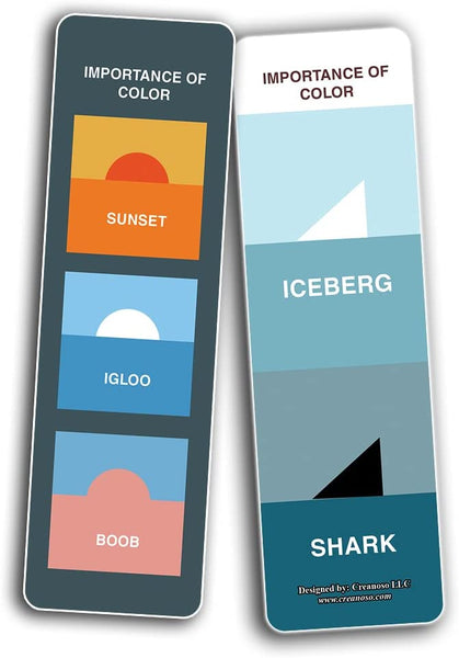 Creanoso Funny color Bookmarks (2-Sets X 6 Cards)â€“ Daily Inspirational Card Set â€“ Interesting Book Page Clippers â€“ Great Gifts for Kids and Teens