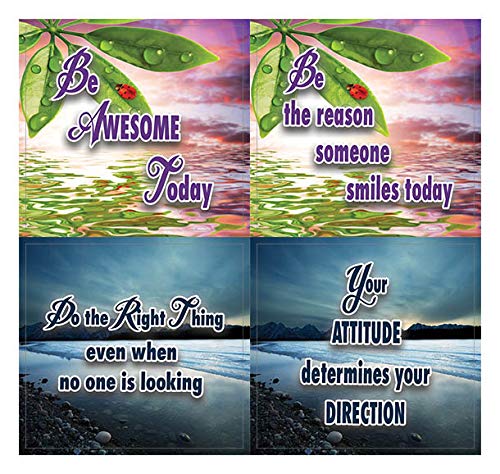 Creanoso Happiness Life Quotes Positive Stickers (10-Sheet) â€“ Total 120 pcs (10 X 12pcs) Individual Small Size 2.1 x 2. Inches , Waterproof, Unique Personalized Themes Designs, Any Flat Surface DIY Decoration Art Decal for Boys & Girls, Children, Teens