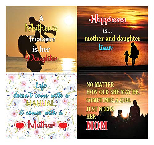 Creanoso Mother and Daughter Sayings Quote Stickers (20-Sheet) â€“ Cool Wall Art Decal Sticker Card Set - Inspirational Sayings Gift Token â€“ Stocking Stuffers Gifts for Mother & Daughters, Moms, Mommies