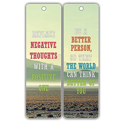 Creanoso Inspirational Mind and Thought Sayings Quotes Bookmarkers (60-Pack) ÃƒÂ¢Ã¢â€šÂ¬Ã¢â‚¬Å“ Deep Reflection Thoughts Bookmarks Card Set ÃƒÂ¢Ã¢â€šÂ¬Ã¢â‚¬Å“ Premium Professional Gifts ÃƒÂ¢Ã¢â€šÂ¬Ã¢â‚¬Å“ Awesome Bookmarks