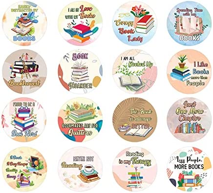 Creanoso Cute Book Enthusiasts stickers (10 Sets X 16 Designs) â€“ Sticker Card Giveaways for Kids â€“ Awesome Stocking Stuffers Gifts for Boys & Girls â€“ Classroom Home Rewards Enticements