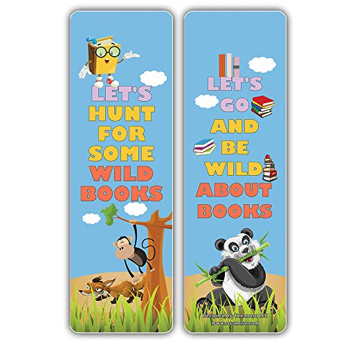 Creanoso Cute Sayings Wild Animals Reading Bookmarks (30-Pack) Ã¢â‚¬â€œ Stocking Stuffers Gift for Kids, Boys & Girls, Teens Ã¢â‚¬â€œ Party Favors Supplies Ã¢â‚¬â€œ Book Reading Rewards Gifts Incentive Ã¢â‚¬â€œ Great Giveaways