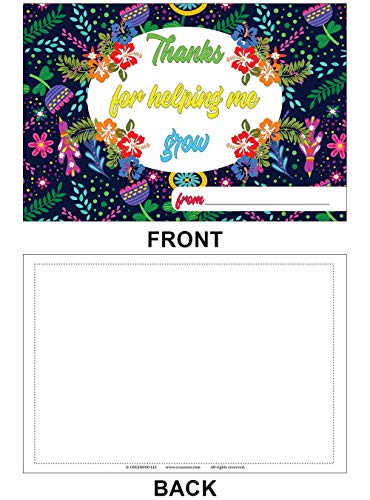 Creanoso Student and Teachers Positive Postcards (60-Pack) â€“ Appreciate Your Teacher Note Card Bulks Assorted Pack â€“ Cool Giveaways for Students to Teachers â€“ Back to School Days Gift Tokens