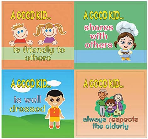 Creanoso A Good Kid Behavior Stickers - Outside (10-Sheet) â€“ Total 120 pcs (10 X 12pcs) Individual Small Size 2.1 x 2. Inches , Waterproof, Unique Personalized Themes Designs, Any Flat Surface DIY Decoration Art Decal for Boys & Girls, Children, Teens