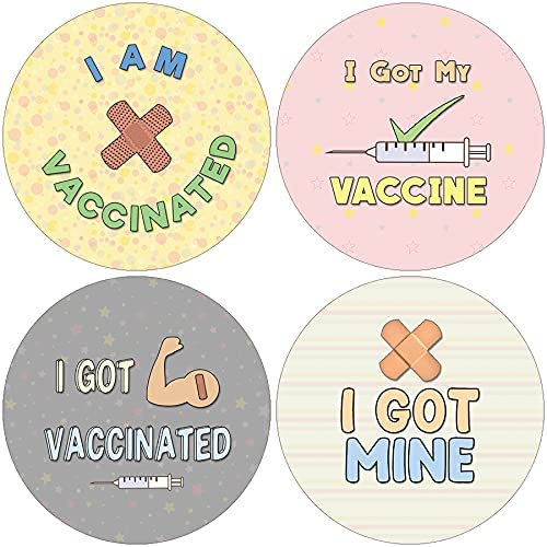 I Am Vaccinated Stickers (10 Sets X 16 Designs)