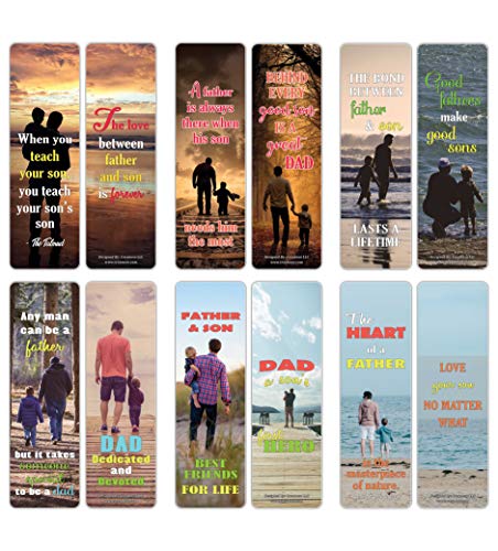 Dad Gifts - Father and Son Quotes Bookmarks (60-Pack) ÃƒÂ¢Ã¢â€šÂ¬Ã¢â‚¬Å“ Premium Gift Bookmarks Gift Ideas for Father and Son ÃƒÂ¢Ã¢â€šÂ¬Ã¢â‚¬Å“ Unique Father Gifts