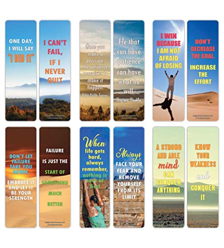 Creanoso Inspiring Sayings Strong Determination Life Quotes Bookmarks for Men & Women (60-Pack) ÃƒÂ¢Ã¢â€šÂ¬Ã¢â‚¬Å“ Awesome Bookmarks for Bookworm, Bibliophiles ÃƒÂ¢Ã¢â€šÂ¬Ã¢â‚¬Å“ Unique Professor Gifts ÃƒÂ¢Ã¢â€šÂ¬Ã¢â‚¬Å“ Book Reading Set