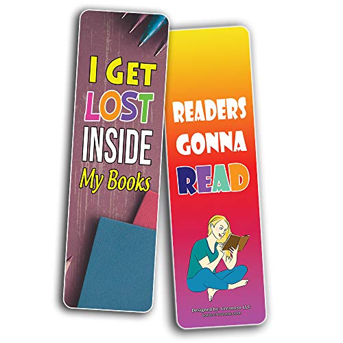 Creanoso Hard Core Reader Bookmarks for Kids (30-Pack) Ã¢â‚¬â€œ Six Assorted Quality Bookmarks Bulk Set Ã¢â‚¬â€œ Awesome Bookmarks Giveaways Ã¢â‚¬â€œ Stocking Stuffers Gift Ideas Ã¢â‚¬â€œ Page Clips Ã¢â‚¬â€œ Rewards Incentives