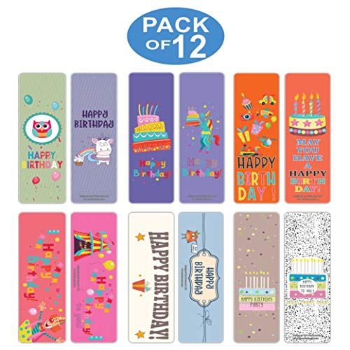 Creanoso Birthday Party Bookmarks (30-Pack) Ã¢â‚¬â€œ Birthday Party Reading Bookmarkers Bulk Card Set Ã¢â‚¬â€œ Premium Quality Cards Ã¢â‚¬â€œ Stocking Stuffers Gift for Boys, Girls, Teens, Kids, Adult