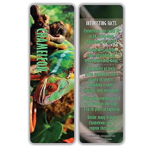 Creanoso Exotic Reptile Bookmarker Cards (30-Pack) Ã¢â‚¬â€œ Stocking Stuffers Gift for Men, Women, Adult, Teens, Boys & Girls Ã¢â‚¬â€œ Party Favors Supplies Ã¢â‚¬â€œ Employee Reward Incentives Ã¢â‚¬â€œ Book Mark Clippers