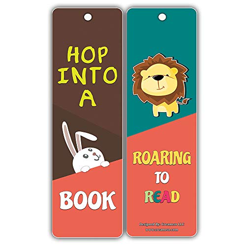 Creanoso Educational Motivational Quotes Bookmarks (12-Pack) and Stickers (12-Pieces) Bundle Ã¢â‚¬â€œInspiring Bookmarks for Kids, Teens, Boys & Girls Ã¢â‚¬â€œ Six Bulk Assorted Bookmarks Designs