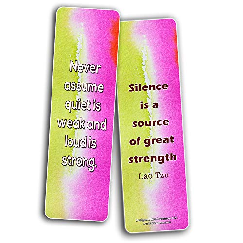 Creanoso Introvert Bookmark Cards (60-Pack) ÃƒÂ¢Ã¢â€šÂ¬Ã¢â‚¬Å“ Inspiring Inspirational Bookmarker Cards Set - Premium Stocking Stuffers Gifts for Bookworms, Book Lovers, Bibliophiles ÃƒÂ¢Ã¢â€šÂ¬Ã¢â‚¬Å“ Great Stocking Stuffers Gifts