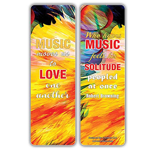 Creanoso Inspiring Music Sayings Bookmarks Series 4 (30-Pack) Ã¢â‚¬â€œ Stocking Stuffers Gift for Choir Band Singers Musicians Music Students, Adults, Teens Ã¢â‚¬â€œ Concert Gift Giving Ã¢â‚¬â€œ Music Rewards Incentives