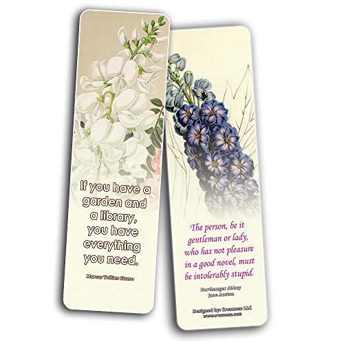 Creanoso Inspirational Sayings Pretty Flower Bookmarks (30-Pack) Ã¢â‚¬â€œ Stocking Stuffers Gift for Men & Women, Teens Ã¢â‚¬â€œ Awesome Bookmark Collection Ã¢â‚¬â€œ Book Reading Rewards Incentives Ã¢â‚¬â€œ Page Binder