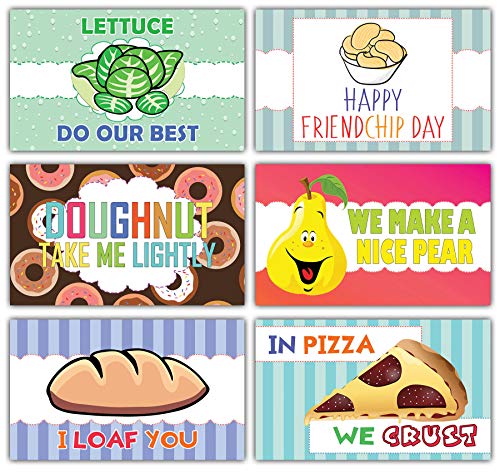 Creanoso Food Puns Lunchbox Funny Jokes Flashcards (120-Pack) â€“ Assorted Informational Giveaways Learning Cards â€“ Unique Stocking Stuffers Gifts for Boys & Girls â€“ Teaching Learning Material