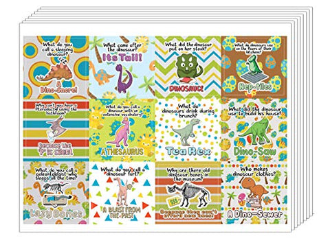 Creanoso Funny Dinosaurs Humor Stickers (10-Sheet) ÃƒÂ¢Ã¢â€šÂ¬Ã¢â‚¬Å“ Total 120 pcs (10 X 12pcs) Individual Small Size 2.1 x 2. Inches , Waterproof, Unique Personalized Themes Designs, Any Flat Surface DIY Decoration Art Decal for Boys & Girls, Children,