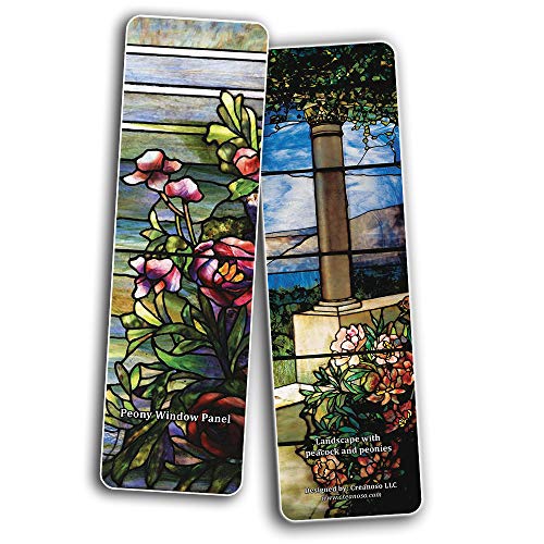Tiffany Stained Glass Bookmarks (30-Pack)- Unique Art Peacock Cards Book Binder - Stocking Stuffers Gift for Bookworms, Men & Women Teens Ã¢â‚¬â€œ Inspiring Drawings Page Binding Clip Ã¢â‚¬â€œÃ¢â‚¬â€œ Cool Rewards