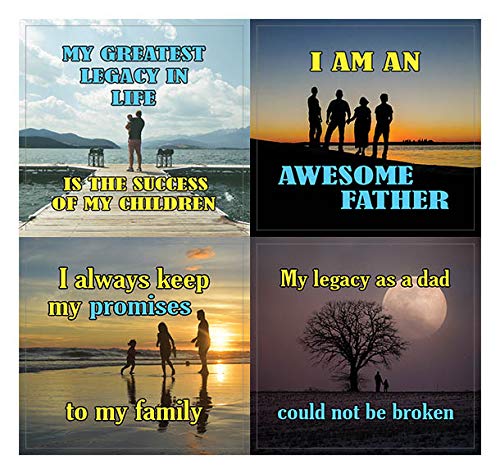 Creanoso Word of Affirmation Stickers for Dads (20-Sheet) â€“ Funny Gift Stickers â€“ Premium Gift Ideas for Men, Fathers, Dads, Daddies â€“ Positive Quote Sayings Wall Table Surface DÃ©cor Art Decal