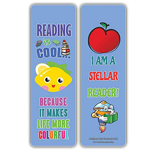 Creanoso Cool Fruit Reading Sayings Bookmarks (30-Pack) Ã¢â‚¬â€œ Cool Gift Token for Kids, Boys & Girls, Teens Ã¢â‚¬â€œ Party Favors Supplies Ã¢â‚¬â€œ Book Reading Rewards Incentive Ã¢â‚¬â€œ Great Giveaways Set Ã¢â‚¬â€œ Page Binder