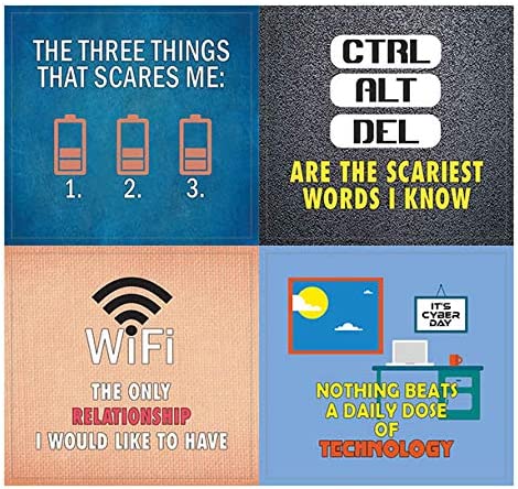 Creanoso Motivational Sayings Technology Stickers (20-Sheet) - Inspiring Inspirational Awesome Stickers Premium Gift Set â€“ Stocking Stuffers for Computer Nerds, Geeks â€“ Techie Gifts for Adults