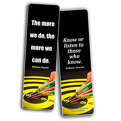 Motivate Yourself And Make Things Happen Bookmarks Cards (30-Pack) - Self Growth Performance Motivational Bookmarker - Stocking Stuffers for Friends Co-Workers Adults Teens Employees Sports Book Club