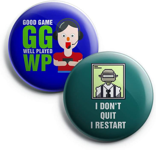 I am a Gamer Series 2 Button Pins (1-Set X 10 Buttons)