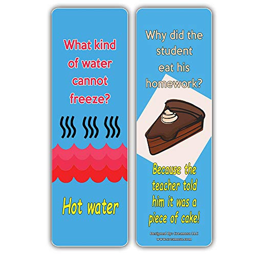 Creanoso Funny Jokes Series 6 Bookmarks Cards (30-Pack) Ã¢â‚¬â€œ Awesome Bookmarks for Boys, Girls, Children, Teens Ã¢â‚¬â€œ Six Assorted Bookmarks Designs Ã¢â‚¬â€œ Book Reading Rewards Ã¢â‚¬â€œ Book Page Clipper