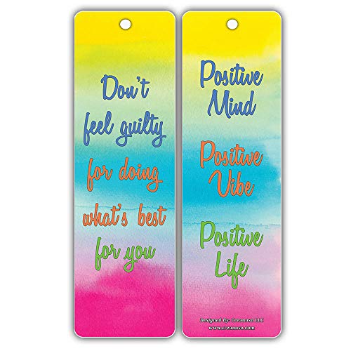 Creanoso Happiness Life Quotes Positive Sayings Bookmark Cards (30-Pack) Ã¢â‚¬â€œ Premium Gifts Bookmarks for Bookworm, Book Nerds, Book Readers Ã¢â‚¬â€œ Stocking Stuffers for Men & Women