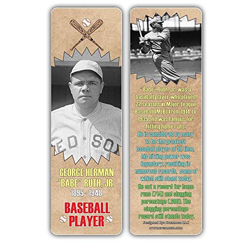 Creanoso Famous Historical Americans Athletes Facts Bookmarks (30-Pack) Ã¢â‚¬â€œ Learning Facts Rewards Cards Ã¢â‚¬â€œ Awesome Educational Gift Bookmarks for Students, Boys, Girls, Teens, Sports Enthusiasts