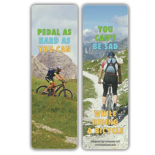 Creanoso Biking Hobby Quote Sayings Bookmarks (30-Pack) Ã¢â‚¬â€œ Stocking Stuffers Gift for Cyclists, Men, Women, Adults Ã¢â‚¬â€œ Cool Bookmarker Gift Tokens Collection Set Ã¢â‚¬â€œ Page Clip Ã¢â‚¬â€œ Employee Rewards