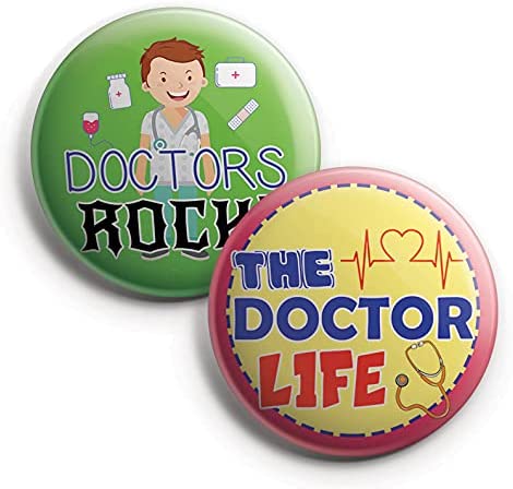 I am a Doctor Pinback Buttons (1 Set x 10 Designs)