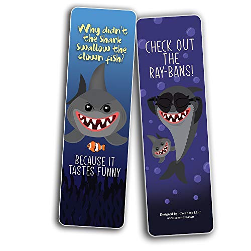 Funny Fish Puns Laughter Bookmarks (30-Pack) - Premium Quality Gift Ideas for Children, Teens, & Adults for All Occasions - Stocking Stuffers Party Favor & Giveaways